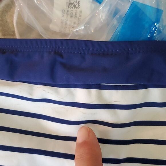 Sperry Top Sider Navy Blue & White Striped Nautical Tankini Bathing Suit Size S - Picture 6 of 15